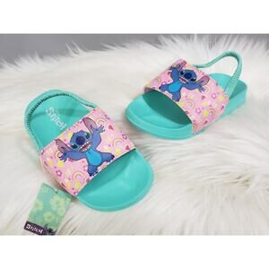 NEW WITHOUT BOX Disney Stitch Girls Toddler Sandal Slides Non-slip Size 9/10‎